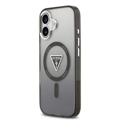 GUESS tok IPHONE 17 kompatibilis MagSafe GUHMP17SHGTMLCGK (IML Gradient W/ háromszög logó) fekete