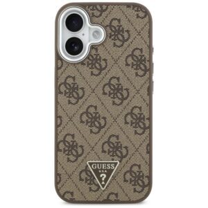 GUESS tok IPHONE 17 kompatibilis a MagSafe GUHMP17SP4TSRCMW (PU 4G W/Triangle Logo SL) barna