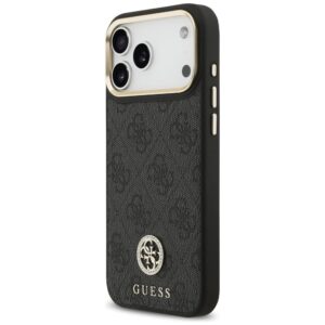 GUESS tok az IPHONE 17 Pro Max-hoz kompatibilis MagSafe GUHMP17XP4GRMDEK (PU W/ 4G Strass Logo) fekete
