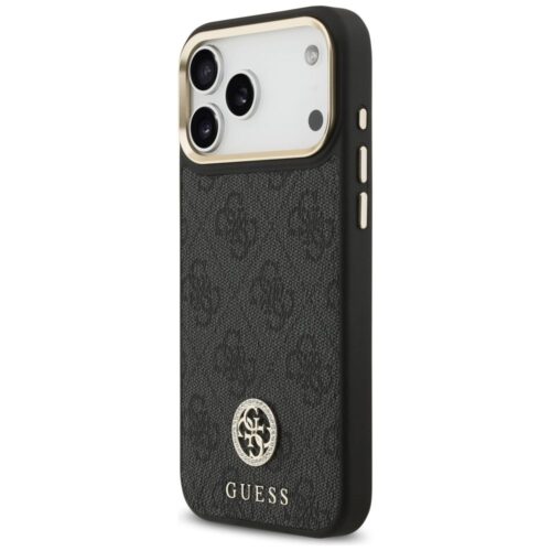 GUESS tok az IPHONE 17 Pro Max-hoz kompatibilis MagSafe GUHMP17XP4GRMDEK (PU W/ 4G Strass Logo) fekete