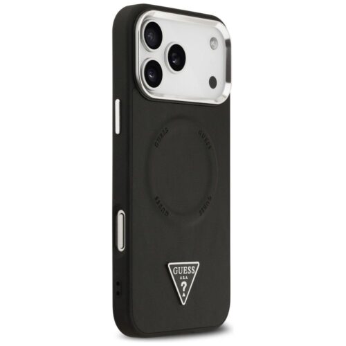 GUESS tok az IPHONE 17 Pro Max-hoz kompatibilis a MagSafe GUHMP17XPSDTSCMK (PU W/ háromszög logóval) fekete - Image 2