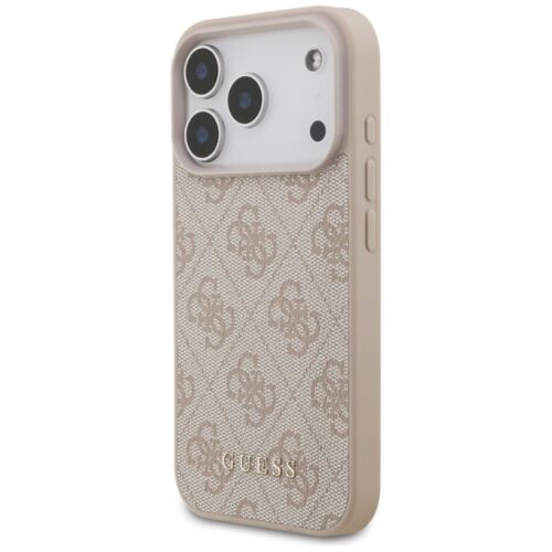 GUESS tok az IPHONE 17 Pro készülékhez GUHCP17LG4GFPI (PU 4G Classic) rózsaszínű