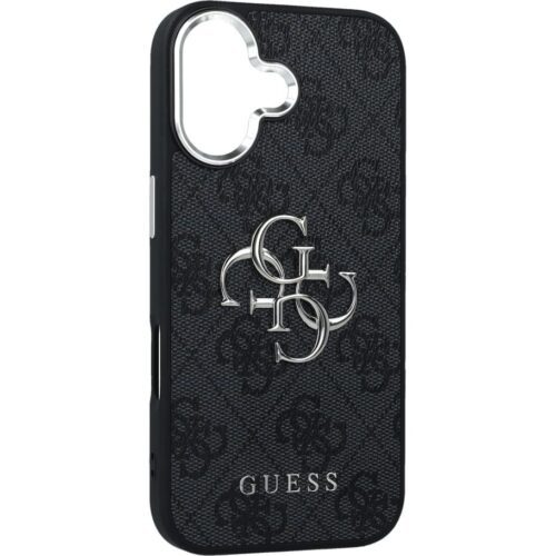 GUESS tok az IPHONE 17-hez GUHCP17SP4G4SMCK (4G PU bőr tok nagy 4G és klasszikus logóval és ezüst fém kamerakerettel) fekete - Image 2