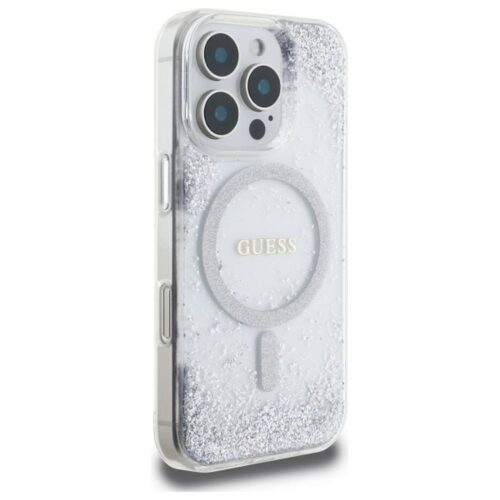Guess GUHMP16LRGRGES Resin Gradient Glitter MagSafe-kompatibilis tok iPhone 16 Pro - ezüst színű - Image 2