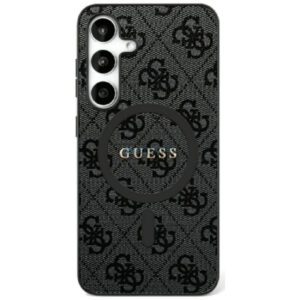Guess GUHMS25SG4GFRK 4G Ring Classic Logo MagSafe-kompatibilis tok Samsung Galaxy S25 - fekete
