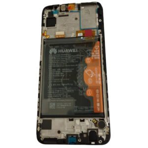 Huawei P Smart 2020 fekete LCD + érintőpanel kerettel