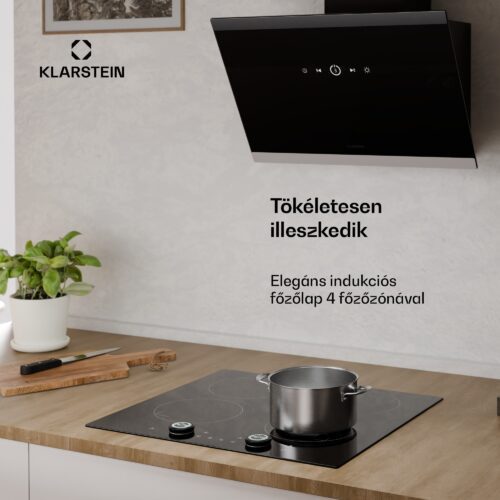 Klarstein Neotouch Indukciós főzőlap | Modern & erős | 4 főzőzóna | 9 szint | 7200 W | 60 cm - Image 2