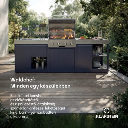 Klarstein WaldChef kültéri konyhai szett | 4 égő | 30 mbar | 12 800 W | Vízálló | Rozsdamentes acél - Image 2