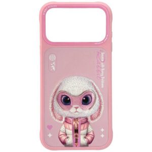 Nimmy Cool&Cute 2.0 nyúl tok iPhone 17 Pro készülékhez rózsaszínű