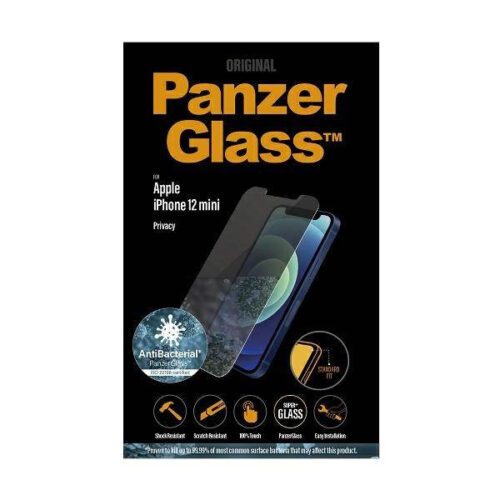 PanzerGlass Standard Super+ iPhone 12 Mini Privacy antibakteriális képernyővédő fólia - Image 2