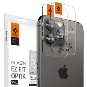 SPIGEN OPTIK PRO kameravédő üveg 2db (9H) FEKETE Apple iPhone 14 Pro Max