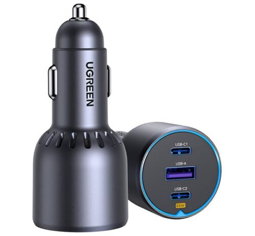 UGREEN EC703 autós töltő USB+2 Type-C aljzat (75W
