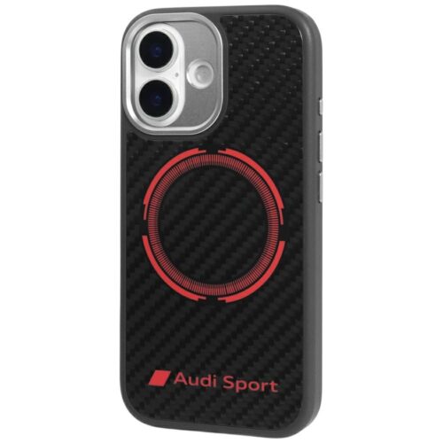 tok Audi RSQ szénszálas sport piros kör MagSafe iPhone 17 fekete - Image 2