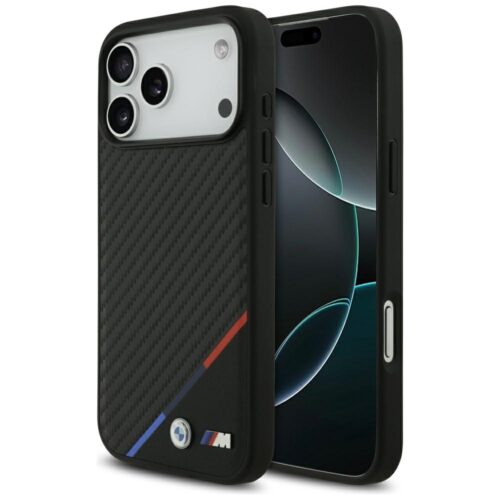 tok BMW M Carbon Tricolor Line MagSafe iPhone 17 Pro Max készülékhez fekete