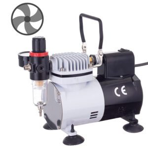 AF18-2 airbrush kompresszor ventilátorral (szépségszalonok