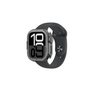 AmazingThing Titan Pro fém tok Apple Watch 11 46mm alumíniumhoz - Fekete