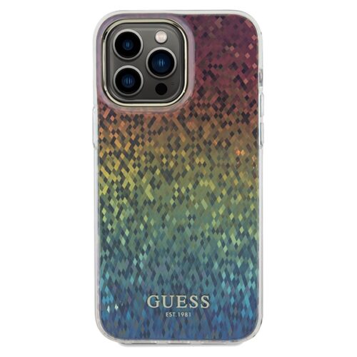 Guess GUHCP13XHDECMI iPhone 13 Pro Max 6.7" sokszínű keménytok IML Facettált tükör diszkó irizáló tükör - Image 2