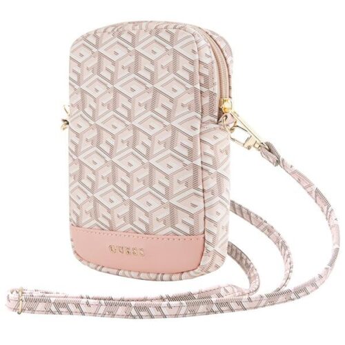 Guess GUWBZPGCSPGP Zip GCube Bottom Stripe táska - rózsaszín