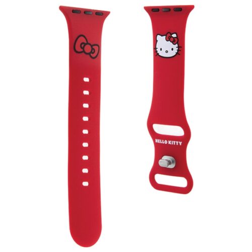 Hello Kitty óraszíj HKAWMSCHBLR Apple Watch 38/40/41mm piros szíj Szilikon Kitty Head szilikon - Image 2