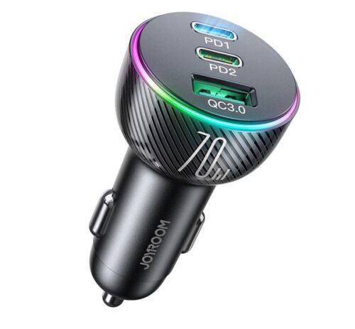 JOYROOM autós töltő 2 USB aljzat / Type-C aljzat (5V / 3A