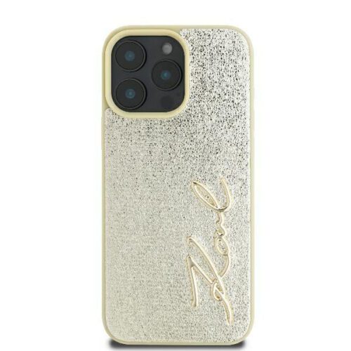 Karl Lagerfeld KLHCP16LPFMFBKMD Metal Signature keménytok iPhone 16 Pro - arany színű - Image 2