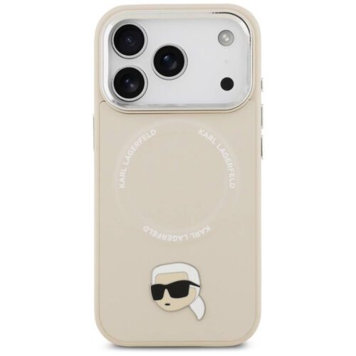 Karl Lagerfeld Karl Pin Karl Pin MagSafe tok iPhone 17 Pro Max bézs színű tokhoz - Image 2