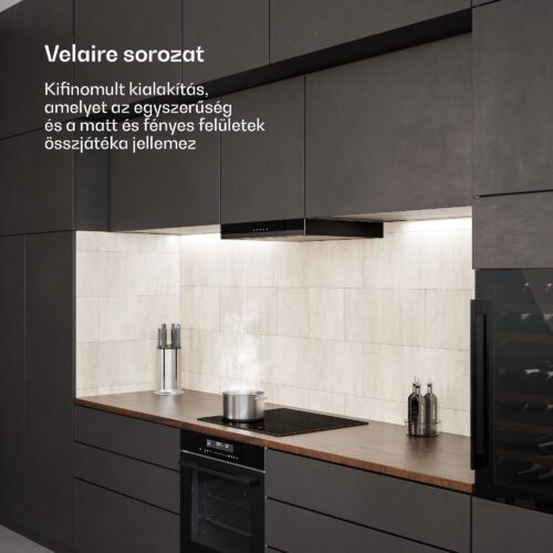 Klarstein Velaire indukciós főzőlap + Velaire beépített sütő + Velaire teleszkópos páraelszívó | 60 cm - Image 2