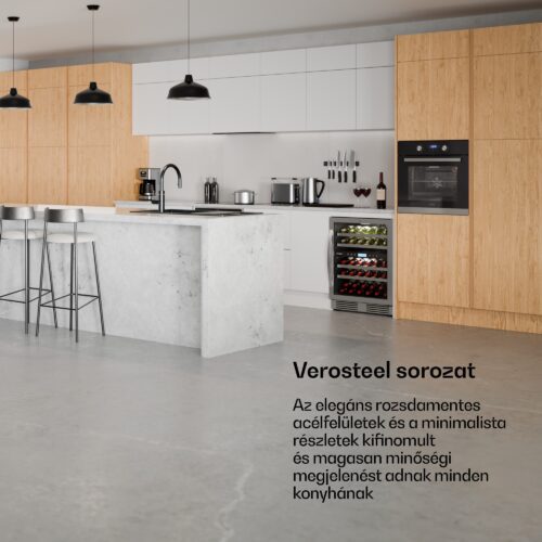 Klarstein VeroSteel pult alatti borhűtő | 2 zónás | 129 liter | 43 palack | 60 cm - Image 2