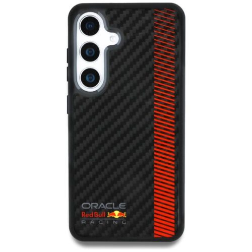 Red Bull RBHMS25S24CFGSMK Real Carbon Fiber Powerbar MagSafe-kompatibilis tok Samsung Galaxy S25 - piros - Image 2