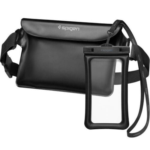 Spigen A621 univerzális fekete vízálló övtáska + okostelefon tok - Image 2