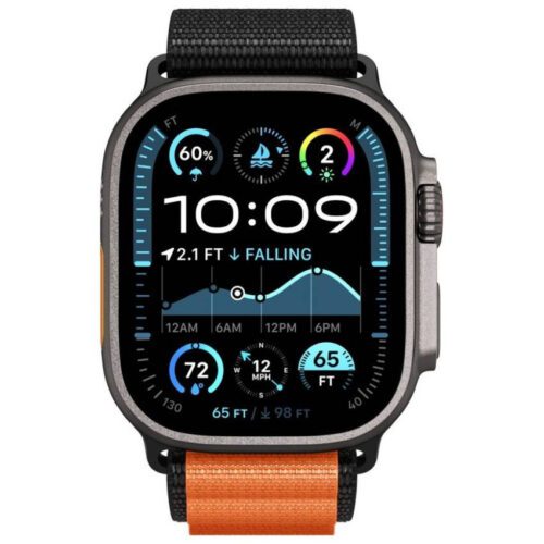 Spigen WBF1 szíj Apple Watch 6/7/8/9/10/11/SE/SE 3/Ultra 1/Ultra 2 44/45/46/49mm fekete/narancs színű órához - Image 2
