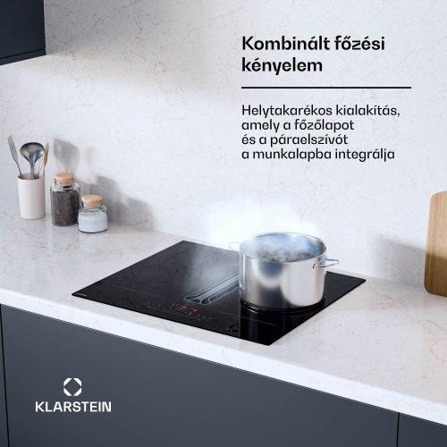 Indukciós főzőlap beépített páraelszívóval