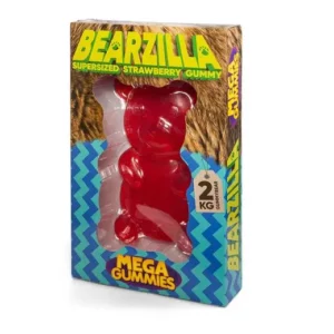 Mega Gummies Bearzilla – óriási eper ízű gumimaci – 2 kg