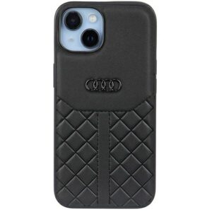 Audi AU-TPUPCIP14-Q8/D1-BK Genuine Leather keménytok iPhone 14 - fekete