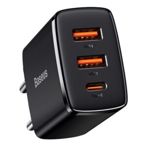 BASEUS COMPACT hálózati töltő 2 USB aljzat / Type-C aljzat (5V / 3000 mA