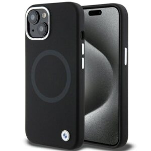 BMW BMHMP15SSILBK2 iPhone 15 6.1" fekete Signature folyékony Silicone MagSafe Signature tok