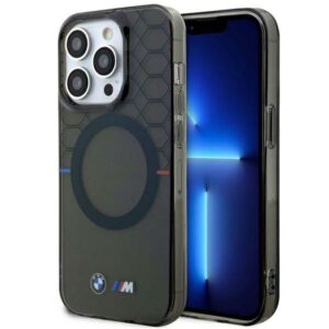 Etui BMW BMHMP14XHGPK iPhone 14 Pro Max 6.7" szürke keménytok Pattern MagSafe minta