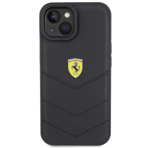 Ferrari FEHCP15SRDUK iPhone 15 6.1" fekete keménytok steppelt fém logóval - Image 2