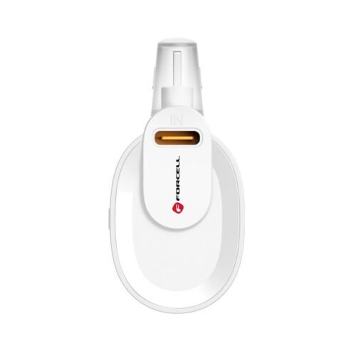 Forcell F-Energy Power Plug F5K3 Powerbank tápcsatlakozó 5000 mAh Lightning csatlakozóval PD 20W - fehér - Image 2