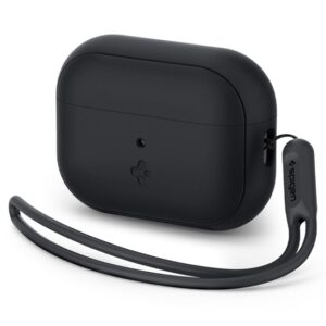 SPIGEN SILICONE FIT szilikon tok (kézpánt) FEKETE AirPods Pro/AirPods Pro 2