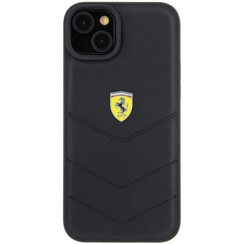 Ferrari FEHCP15MRDUK iPhone 15 Plus 6.7" fekete keménytok steppelt fém logóval - Image 2