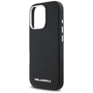 KARL LAGERFELD SAFFIANO FULL WRAPPED ELONGATED METAL LOGO szilikon telefonvédő (ütésállóság