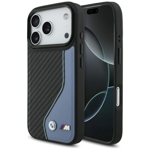 BMW M Carbon Logo MagSafe tok iPhone 17 Pro készülékhez kék