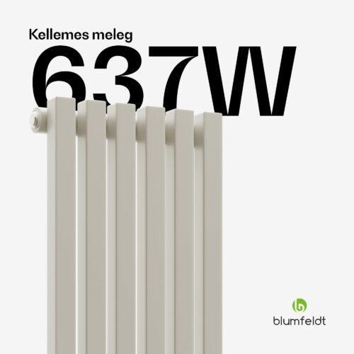 Blumfeldt Delgado radiátor | modern dizájn | 25 x 120 cm | 637 W | középső csatlakozás - Image 6