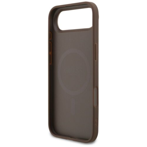 GUESS tok IPHONE 17 Air kompatibilis MagSafe GUHMP17MG4GFRW (PU 4G gyűrű klasszikus logó) barna