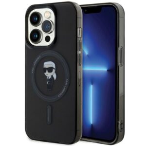 Karl Lagerfeld KLHMP14LHFCKNOK iPhone 14 Pro 6.1" fekete keménytok IML Ikonik MagSafe