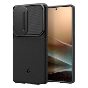 SPIGEN OPTIK ARMOR szilikon telefonvédő (kameravédő) FEKETE Samsung Galaxy S25 Ultra (SM-S938)
