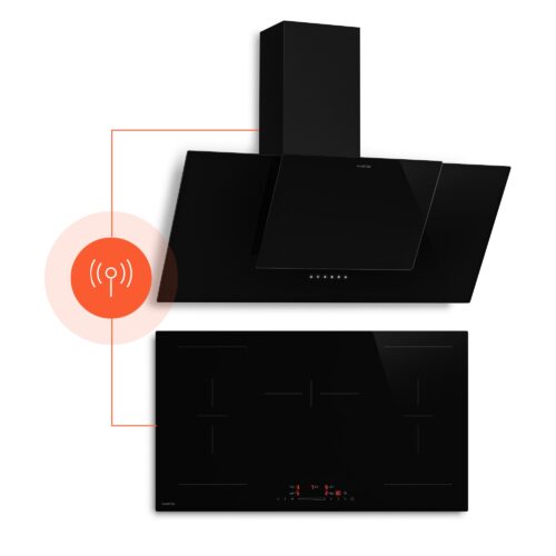 Klarstein HaloSync indukciós főzőlap páraelszívóval | 5 főzőzóna | 11400 W | 632 m³/h | 90 cm