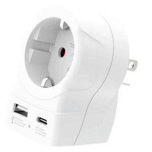 SKROSS utazó töltő USB+Type-C aljzat (250V/2.5A