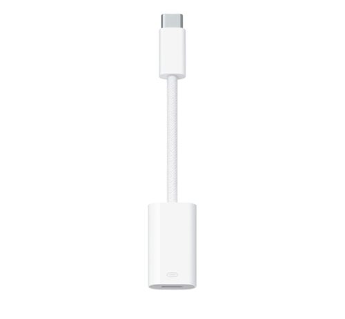APPLE adapter kábel (lightning 8 pin aljzat - Type-C) FEHÉR